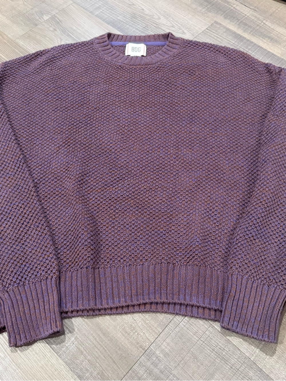 BDG Urban Outfitters Purple Knit Crewneck Sweater